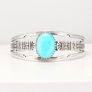 Relios by Carolyn Pollack Sterling Silver and Turquoise Cuff Bracelet     (CP 27
